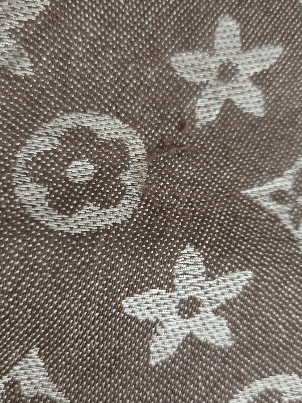 Classic Brown Monogram-Style Soft Wrap Scarf